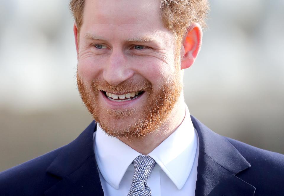 Prince Harry, Duke of Sussex hosts the Rugby League World Cup 2021 draws for the men's, women's and wheelchair tournaments at Buckingham Palace on January 16, 2020 in London, England.