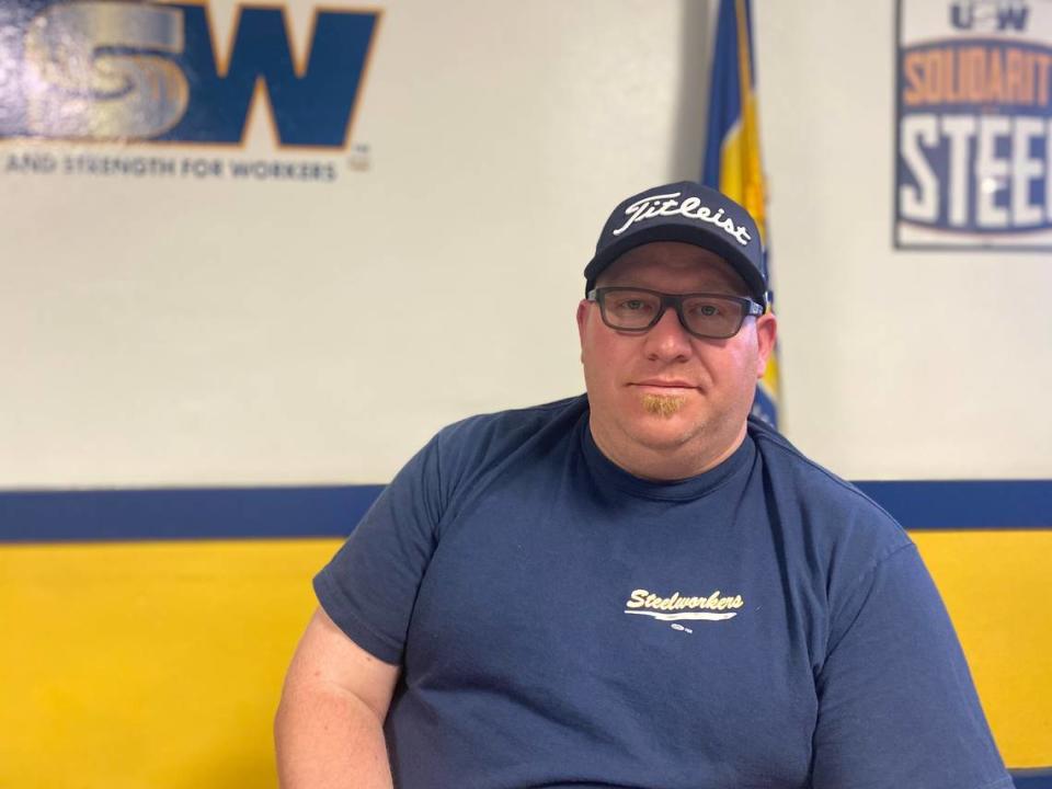 Nick Kessler is an electrician at the steel mill in Granite City and a grievance representative for the United Steelworkers Local 1899 at the plant. He’s concerned about steel mill workers who are close to retirement but may lose their jobs before they can retire.