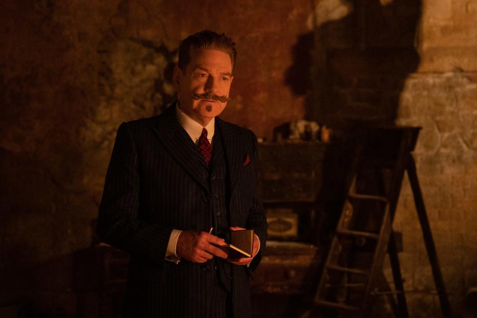 Hercule Poirot (Kenneth Branagh) comes out of retirement to tackle a murder at a seance in the new mystery "A Haunting in Venice," based on the Agatha Christie novel "Hallowe'en Party."