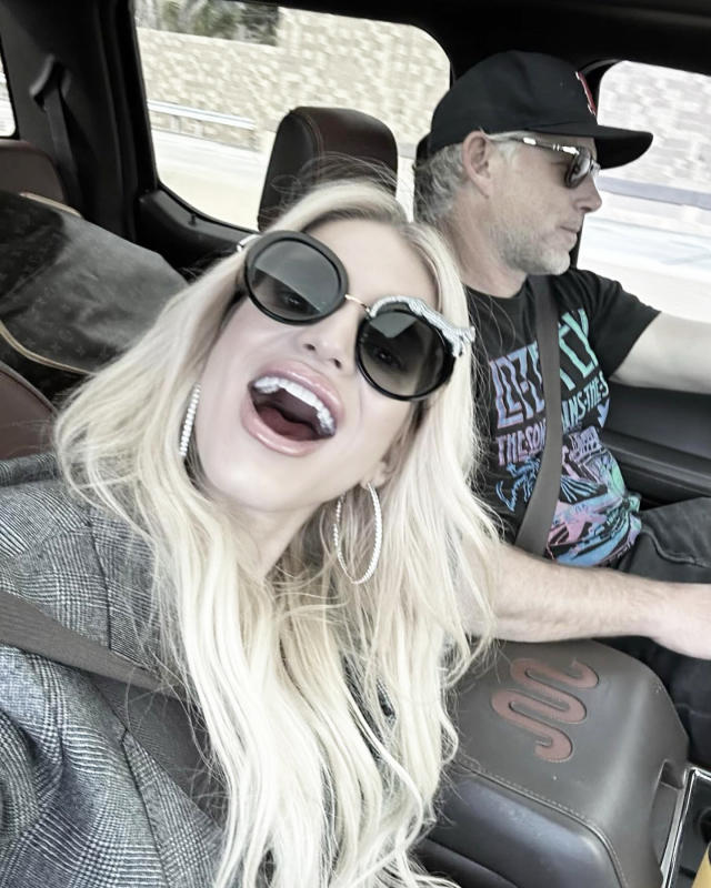 Jessica Simpson posts snap of husband Eric Johnson with underwear on his  head