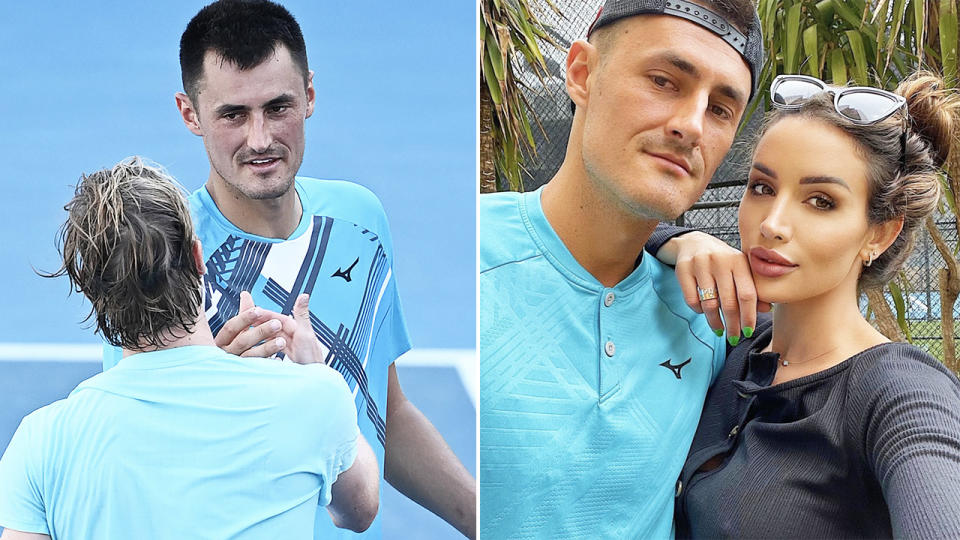 Vanessa Sierra and Bernard Tomic, pictured here at the Australian Open.