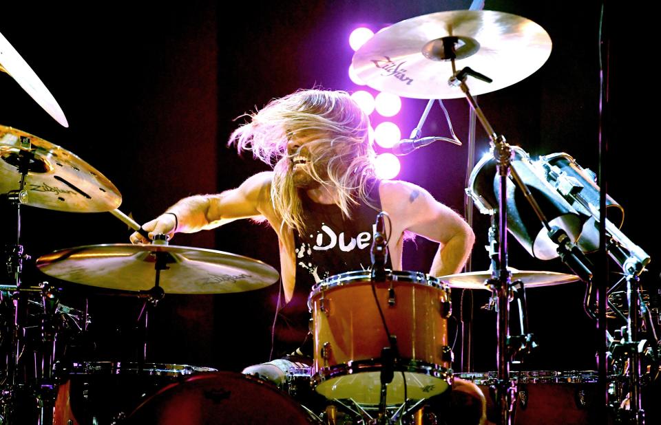 Taylor Hawkins of Foo Fighters performs onstage during the 2021 iHeartRadio Alter Ego concert.