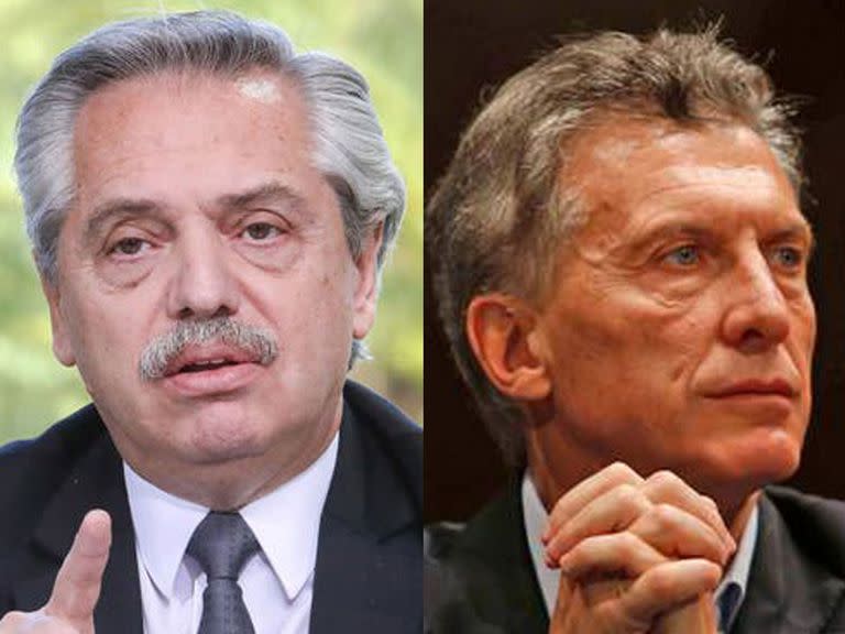 Alberto Fernández y Mauricio Macri.