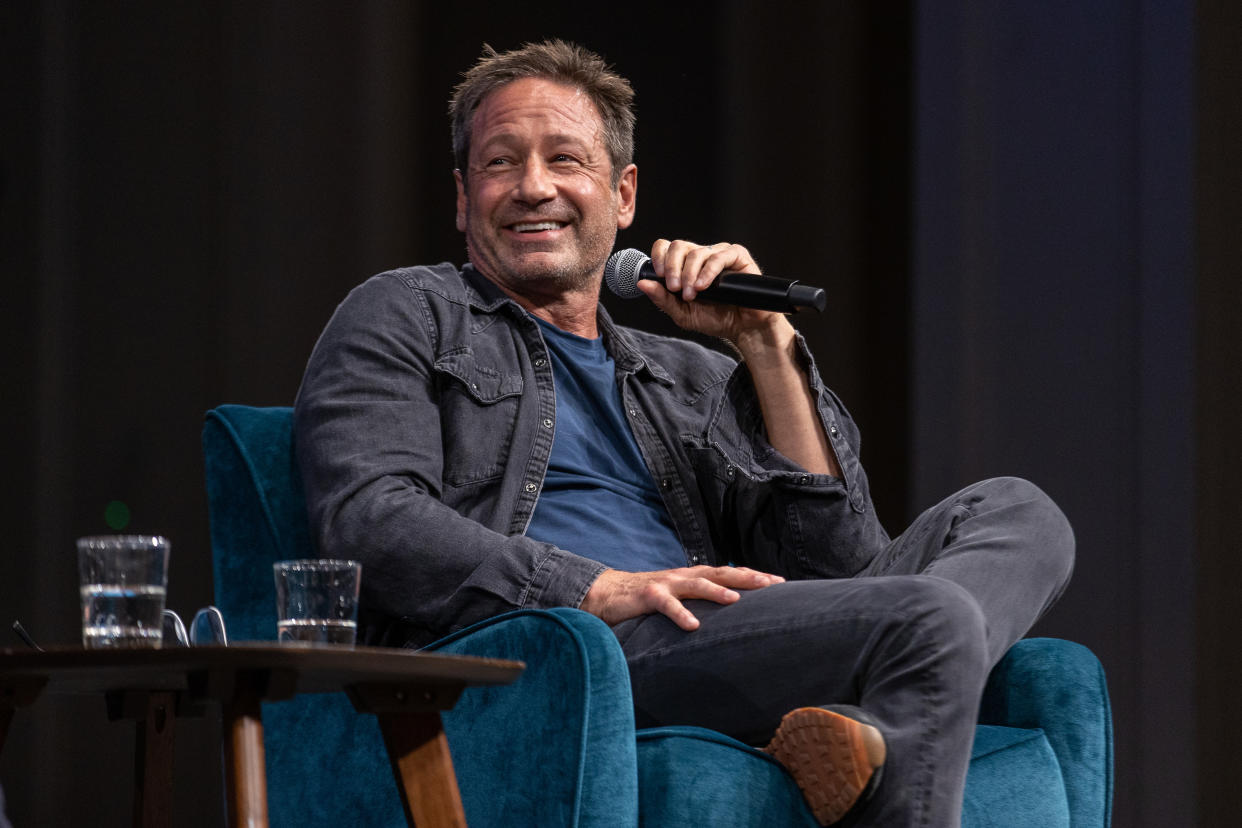 SEATTLE, WASHINGTON - JUNE 09: Actor and author David Duchovny speaks onstage about his  novel 