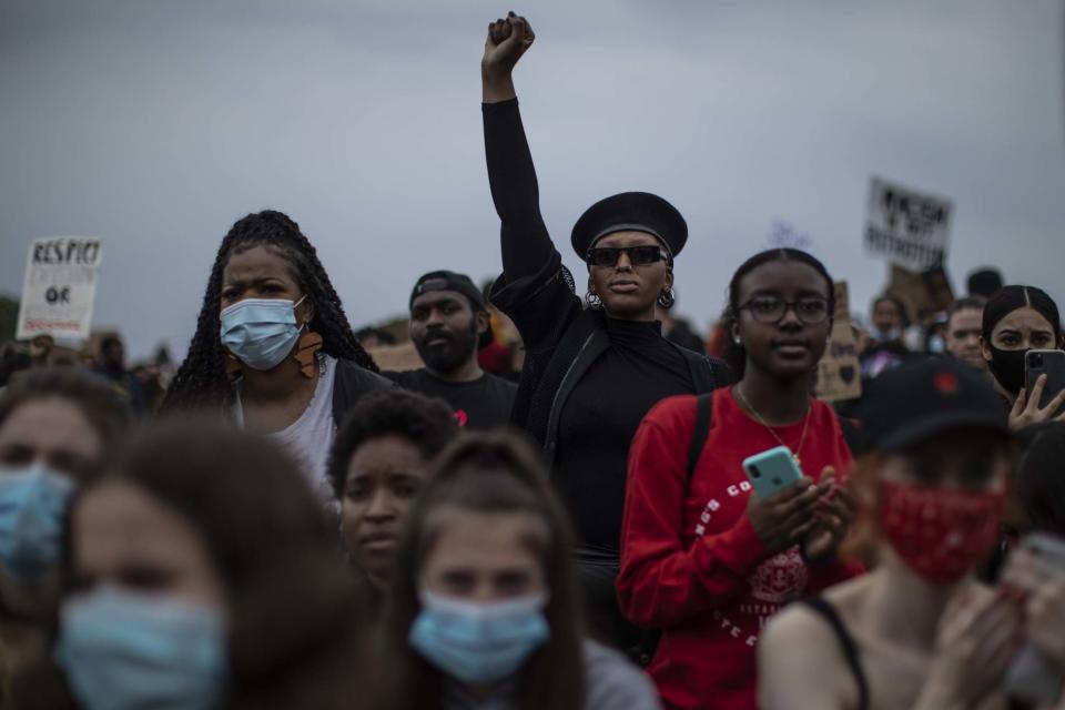 Protesters in Hyde Park, London (Getty Images)