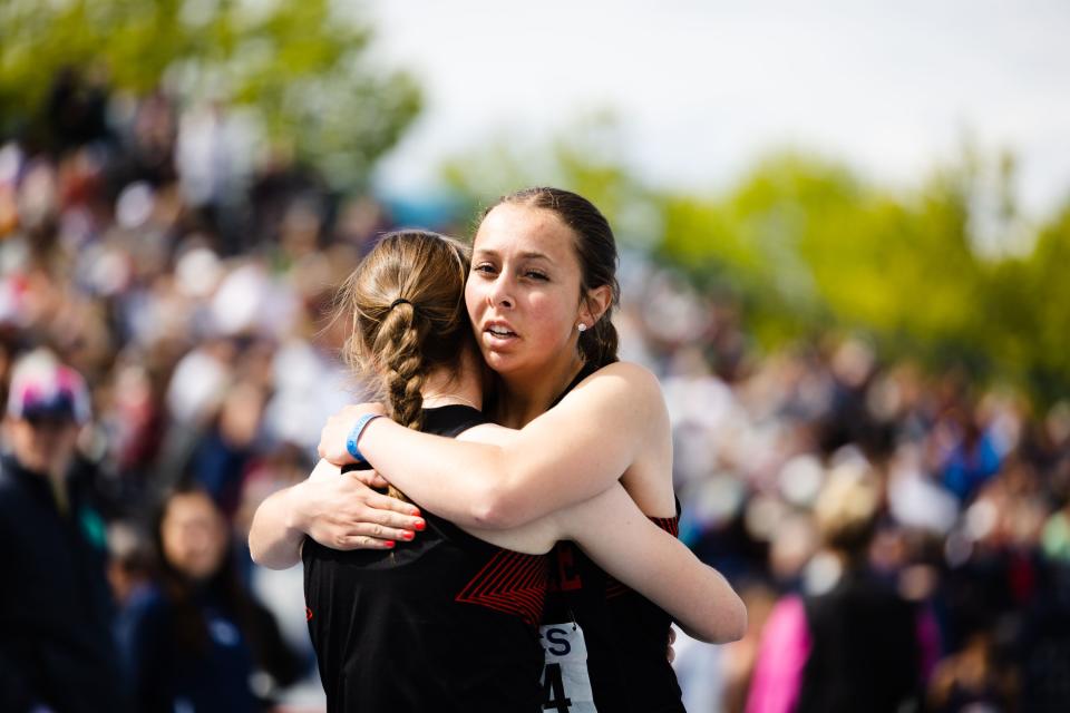 High school athletes compete during the BYU Track Invitational at the Clarence F. Robison Outdoor Track & Field in Provo on May 6, 2023. | Ryan Sun, Deseret News