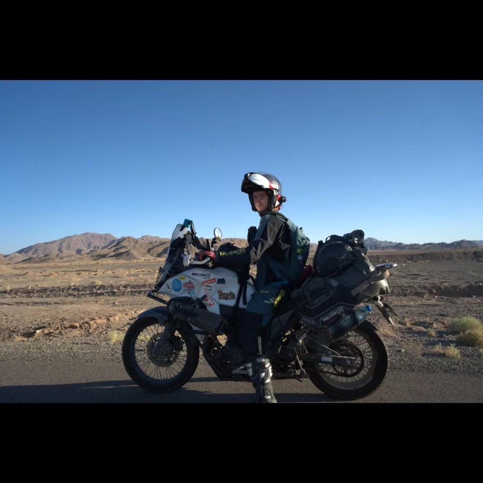 A 22-year-old woman is aiming to become the youngest person to ride around the world on a motorcycle