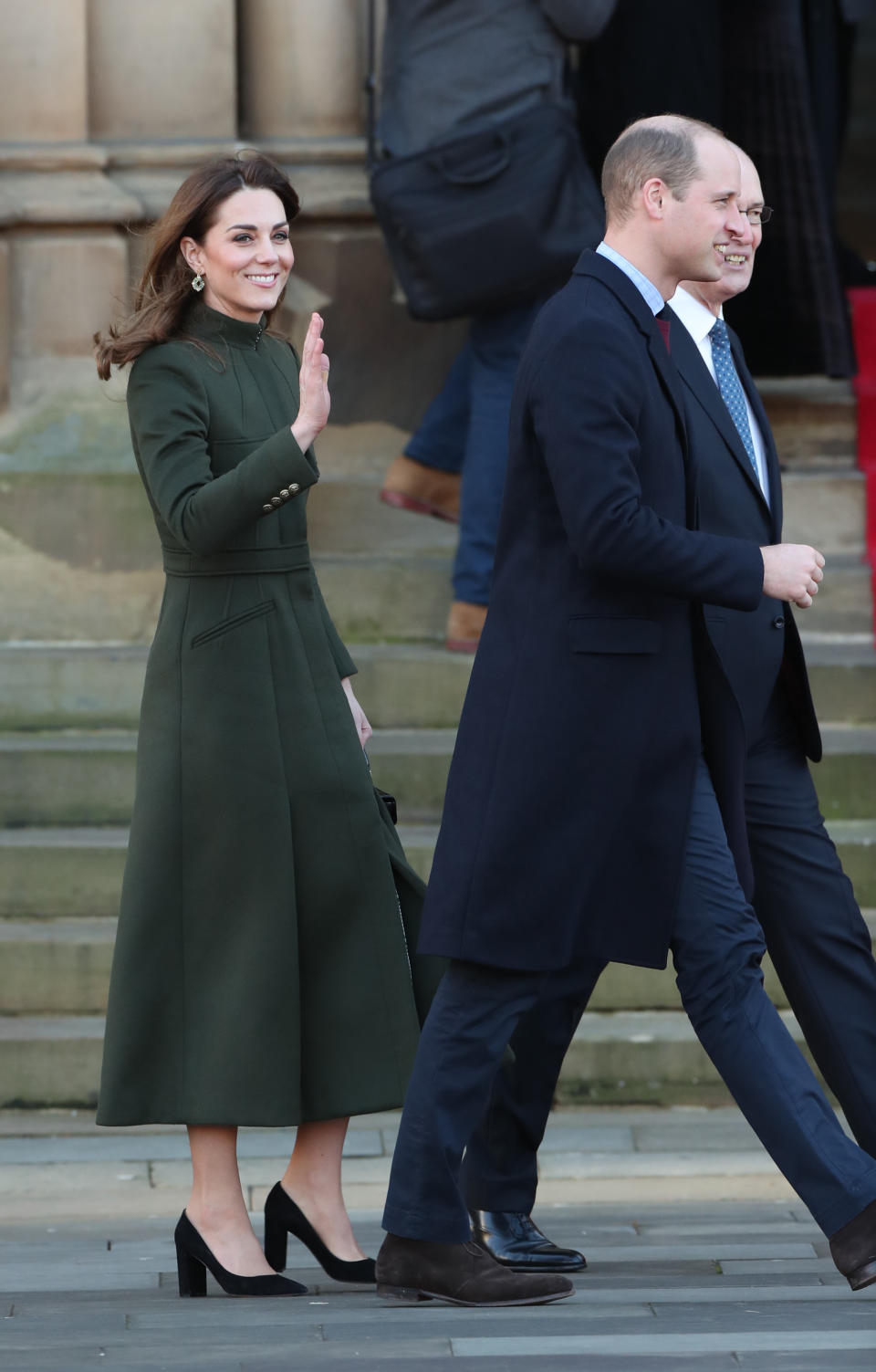 The Duke and Duchess of Cambridge arrive for a visit to City Hall in Bradford to join a group of young people from across the community to hear about life in the city. [Photo: PA]