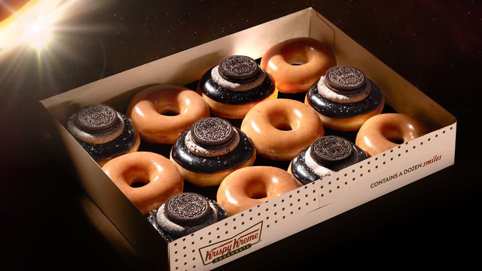 Krispy Kreme's Total Solar Eclipse specialty dozen. - Courtesy Krispy Kreme