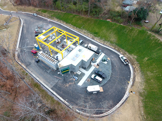 Aerial view of the new Armstrong Ford Pump Station.