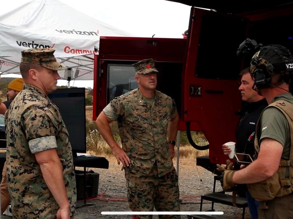 Military personnel at Marine Corps Air Station Miramar