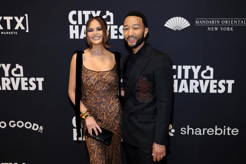 Chrissy Teigen and John Legend attend City Harvest Gala