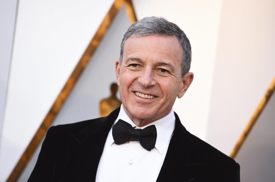 Bob Iger arrives at the Oscars on Sunday, March 4, 2018, at the Dolby Theatre in Los Angeles. (Photo by Jordan Strauss/Invision/AP)