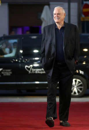 British actor John Cleese walks on the red carpet during the 23rd Sarajevo Film Festival in Sarajevo, Bosnia and Herzegovina, August 16, 2017. REUTERS/Dado Ruvic