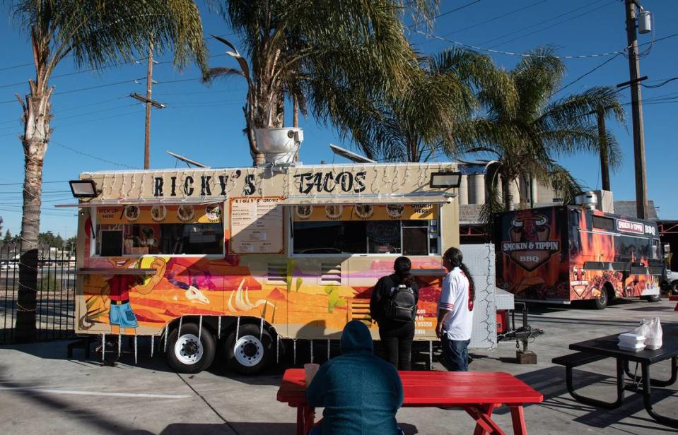 La Placita food truck park on 9th Street in Modesto, Calif., Tuesday, Dec. 13, 2022.