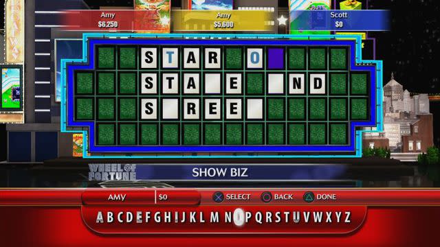 Courtesy Sony Online Entertainment The 'Wheel of Fortune' puzzle board