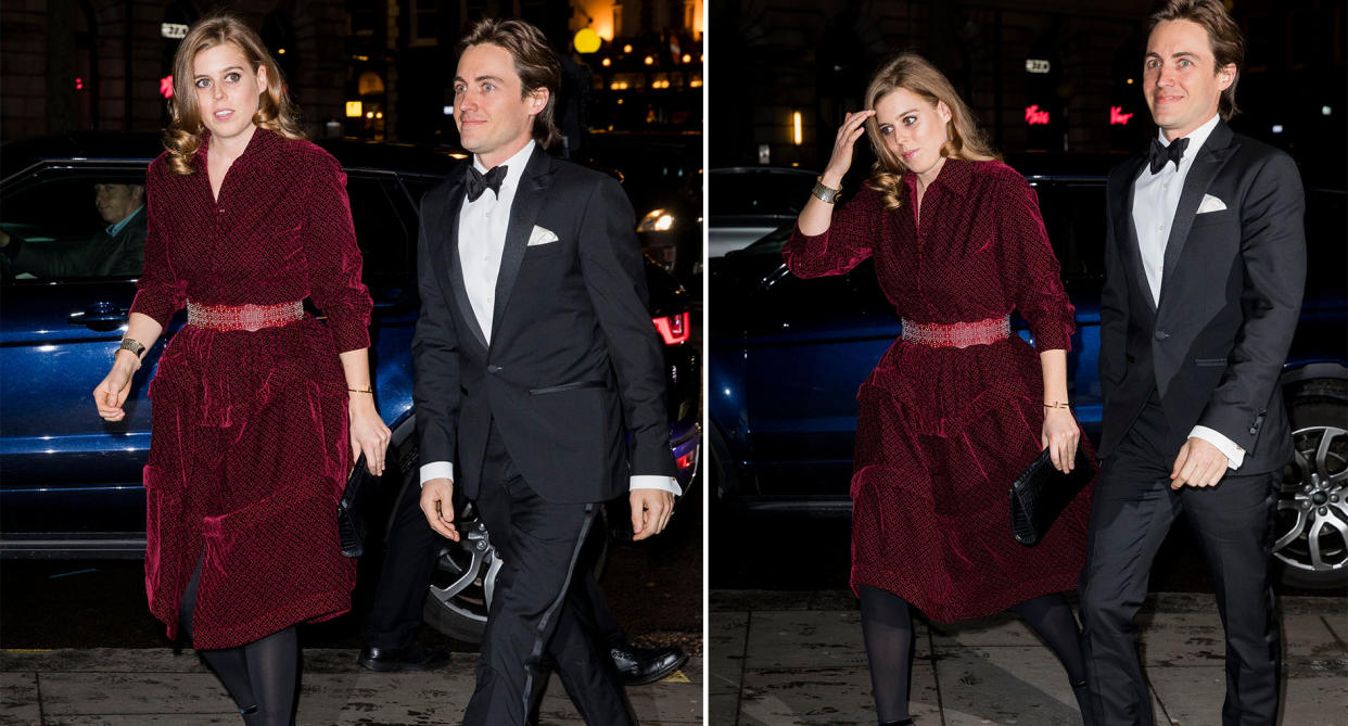 Princess Beatrice and boyfriend Edoardo Mapelli Mozzi at the National Portrait Gallery gala last month [Photos: Getty]