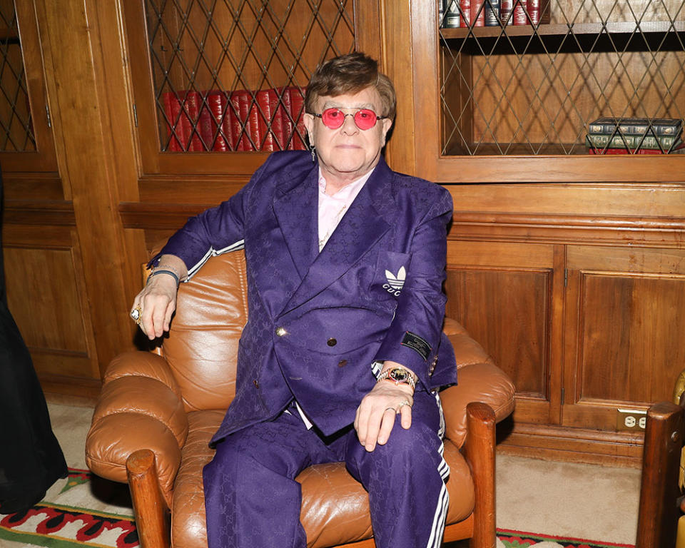 Elton John attends WMEs pre Oscar party