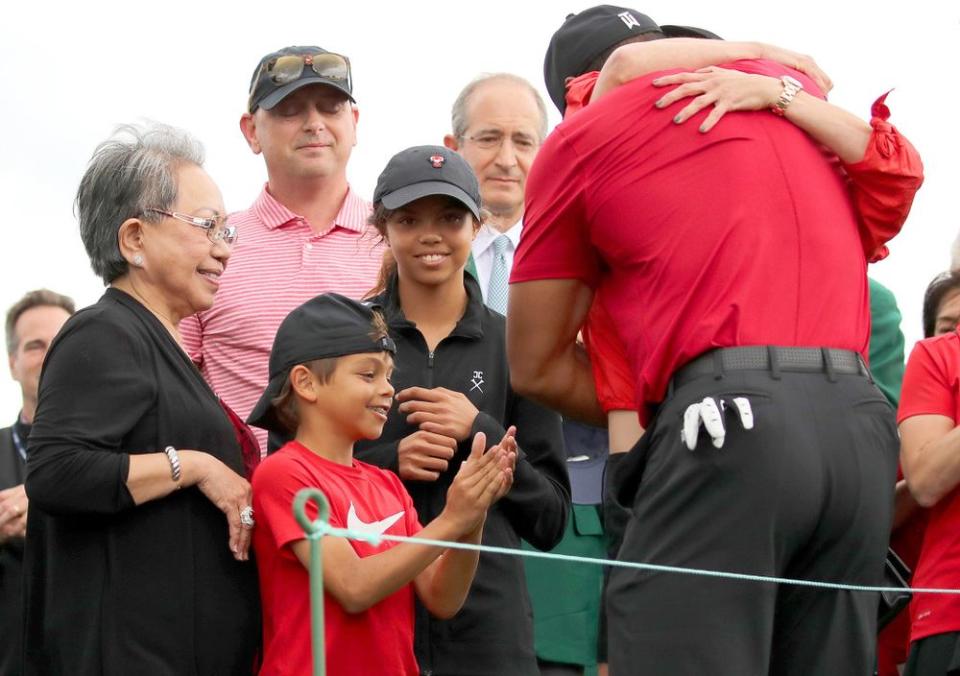 Tiger Woods with his children | Aflo/REX/Shutterstock