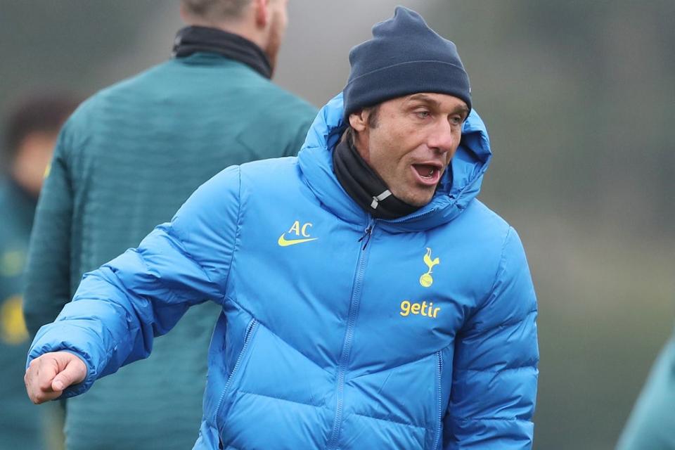 Antonio Conte will take a full Tottenham squad to NS Mura on Thursday  (Tottenham Hotspur FC via Getty Images)