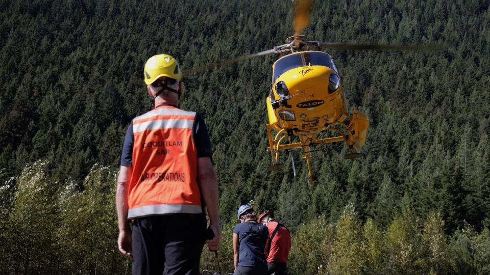 Search and rescue teams from across the Lower Mainland take part in a search for a missing 52-year-old hiker, Ali Naderi, near Eagle Mountain in Coquitlam, B.C., August 25, 2020.