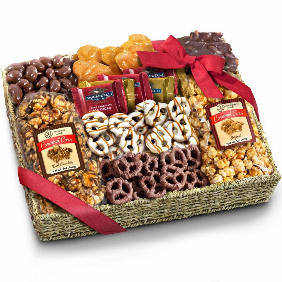 snack gift basket valentines day