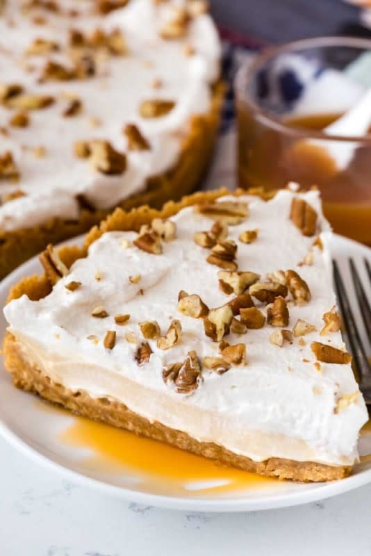 <p>Crazy For Crust</p><p>A made from scratch no-bake pie.</p><p><strong>Get the recipe: <a href="https://www.crazyforcrust.com/no-bake-butterscotch-pudding-pie/" rel="nofollow noopener" target="_blank" data-ylk="slk:No-Bake Butterscotch Pie;elm:context_link;itc:0;sec:content-canvas" class="link rapid-noclick-resp">No-Bake Butterscotch Pie</a></strong></p>