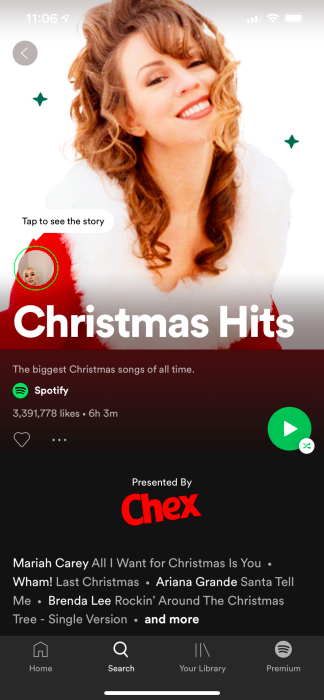 Spotify 推出新功能 Storyline / 圖：TenMax