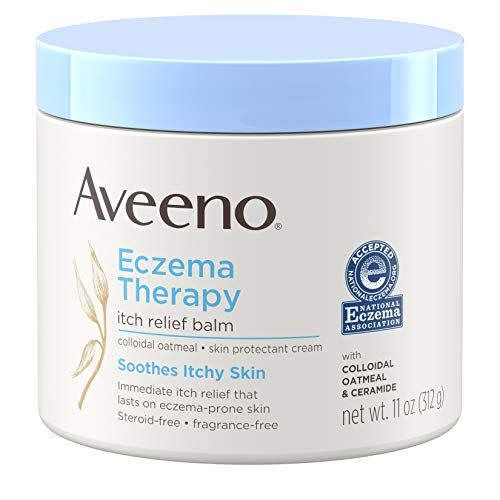 <p><strong>Aveeno</strong></p><p>amazon.com</p><p><strong>$15.58</strong></p><p><a href="https://www.amazon.com/dp/B01HOHBWOY?tag=syn-yahoo-20&ascsubtag=%5Bartid%7C10055.g.26290428%5Bsrc%7Cyahoo-us" rel="nofollow noopener" target="_blank" data-ylk="slk:Shop Now;elm:context_link;itc:0;sec:content-canvas" class="link ">Shop Now</a></p><p>For suffers of the itchy skin condition, this <a href="https://www.goodhousekeeping.com/beauty/anti-aging/g30274542/best-lotion-for-eczema/" rel="nofollow noopener" target="_blank" data-ylk="slk:body lotion is formulated specifically for eczema;elm:context_link;itc:0;sec:content-canvas" class="link ">body lotion is formulated specifically for eczema</a>. Though we haven't formally tested this formula in-Lab, reviewers and dermatologists say the <strong>thick, rich texture helps to soothe compromised skin,</strong> and the colloidal oatmeal and <a href="http://www.goodhousekeeping.com/beauty/anti-aging/a32215252/what-are-ceramides/" rel="nofollow noopener" target="_blank" data-ylk="slk:ceramide;elm:context_link;itc:0;sec:content-canvas" class="link ">ceramide</a> formula helps to strengthen the skin's barrier so it can heal properly. </p>