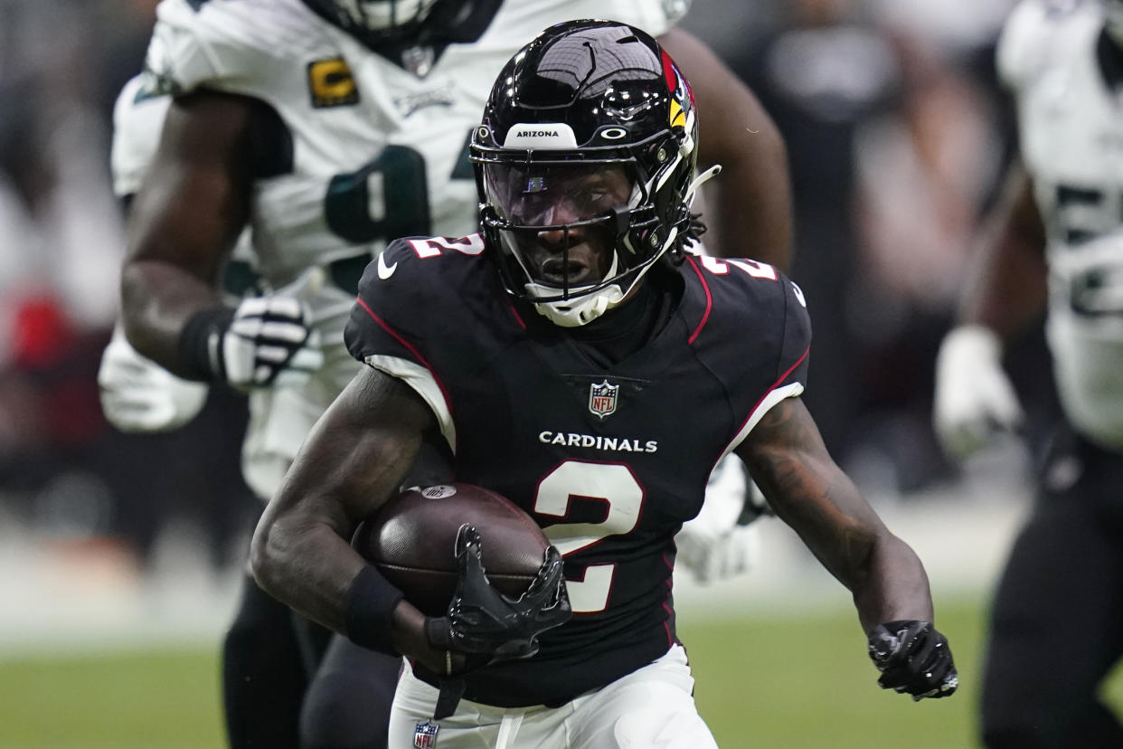 Arizona Cardinals receiver Marquise Brown has been a target machine for fantasy players this season. (AP Photo/Ross D. Franklin)