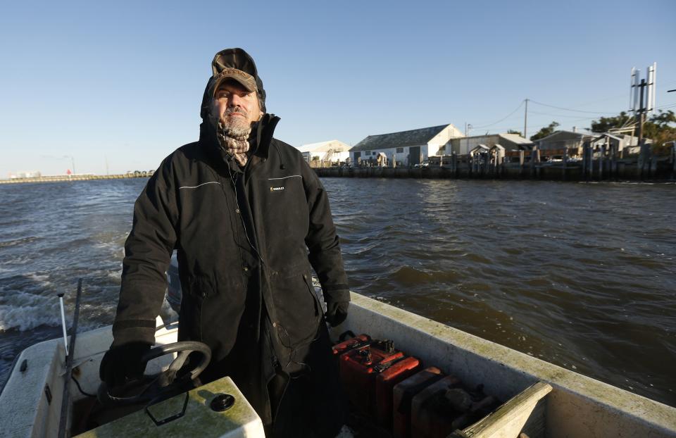 Saxis Island resident and duck decoy carver Grayson Chesser takes to the water off this historic fishing village on Virginia's Eastern Shore