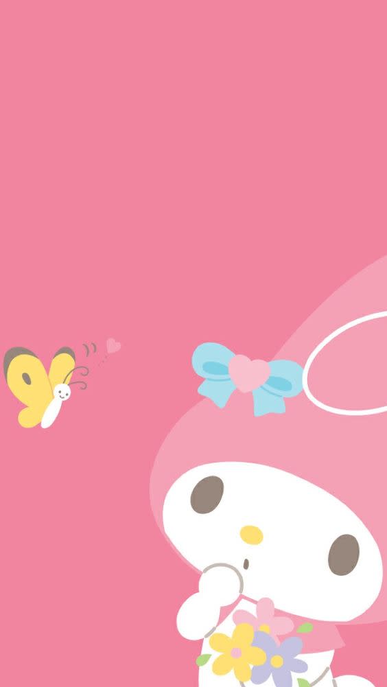 My Melody with a butterfly: 