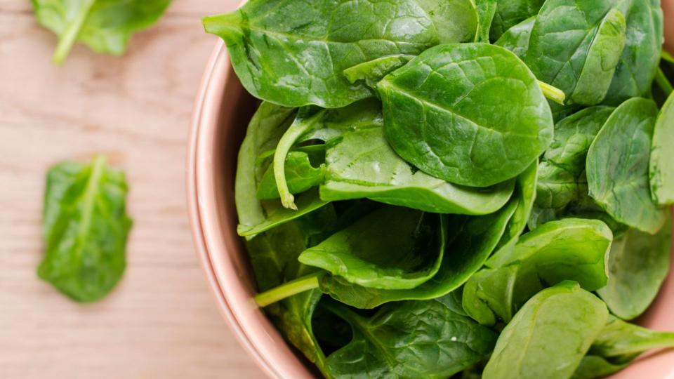 Spinach in a bowl