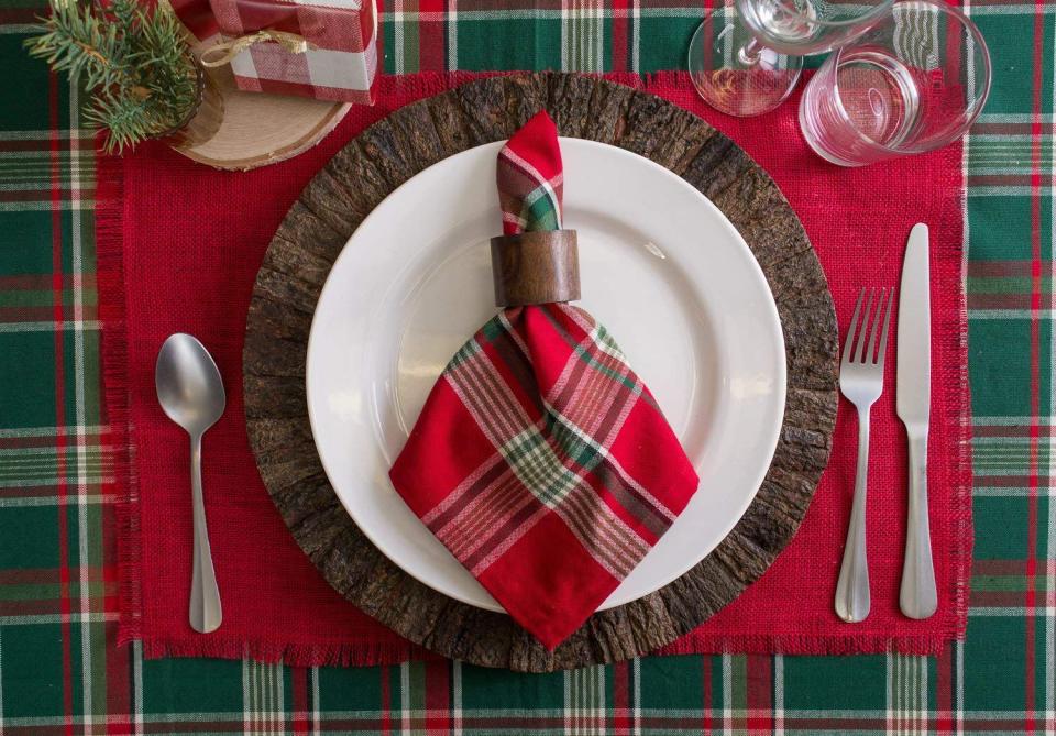 Rustic Red Jute Christmas Placemats