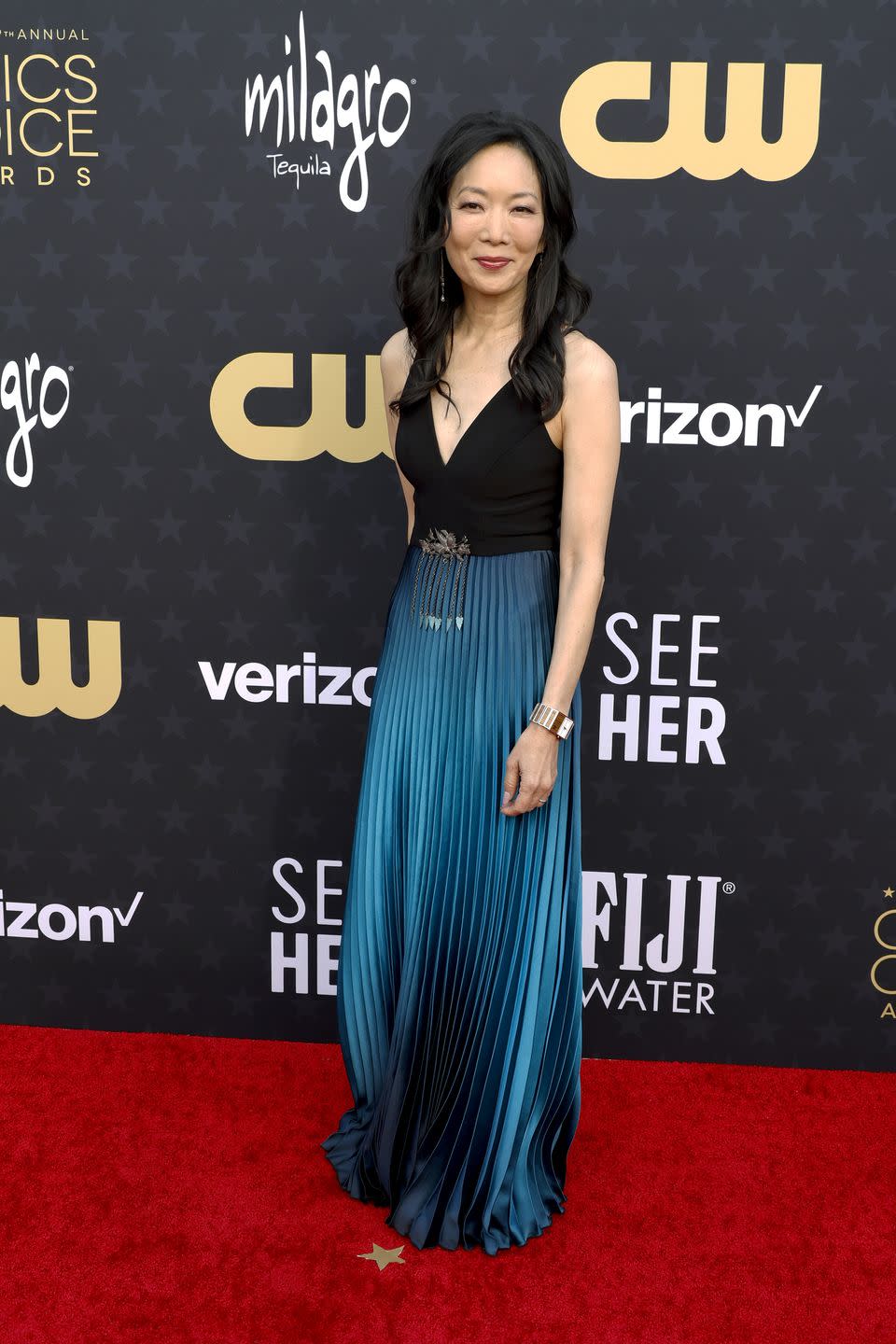 santa monica, california january 14 jessica yu attends the 29th annual critics choice awards at barker hangar on january 14, 2024 in santa monica, california photo by frazer harrisongetty images