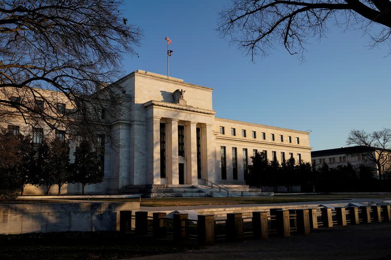 FILE PHOTO: The Federal Reserve building is seen in Washington, DC