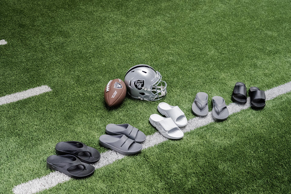 Oofos inks a deal to become the official recovery footwear of the Las Vegas Raiders. - Credit: Courtesy of Oofos