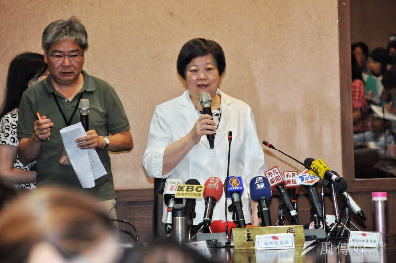 20170818-基本工資審議委員會，會前勞動部部長林美珠致詞。（甘岱民攝）