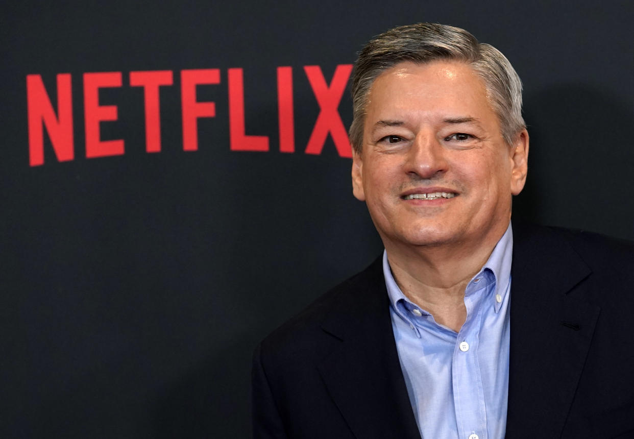Netflix CEO Ted Sarandos poses at the premiere of the Netflix series 