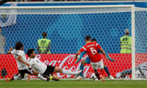 Soccer Football - World Cup - Group A - Russia vs Egypt - Saint Petersburg Stadium, Saint Petersburg, Russia - June 19, 2018 Russia's Denis Cheryshev scores their second goal REUTERS/Lee Smith