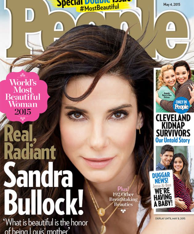 Sandra Bullock on the cover of People magazine. Photo: People.