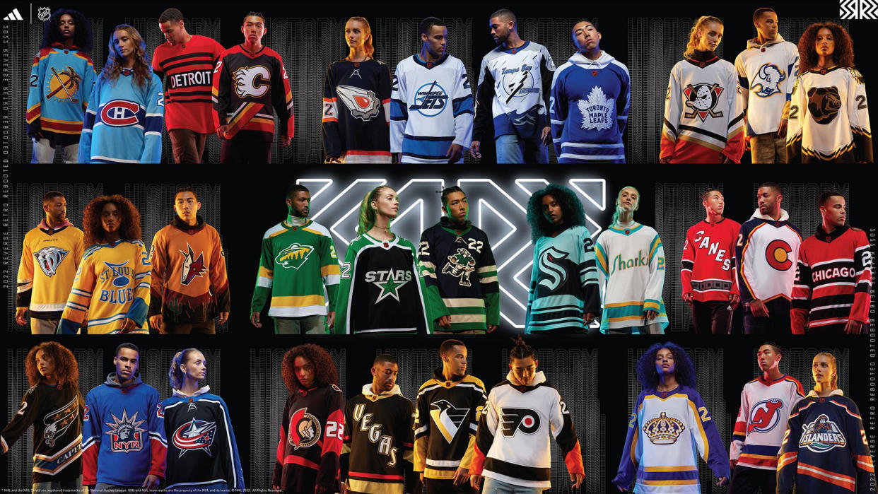 All 32 NHL teams unveiled their new Reverse Retro sweaters for the 2022-23 season. (Photo: NHL/Adidas)