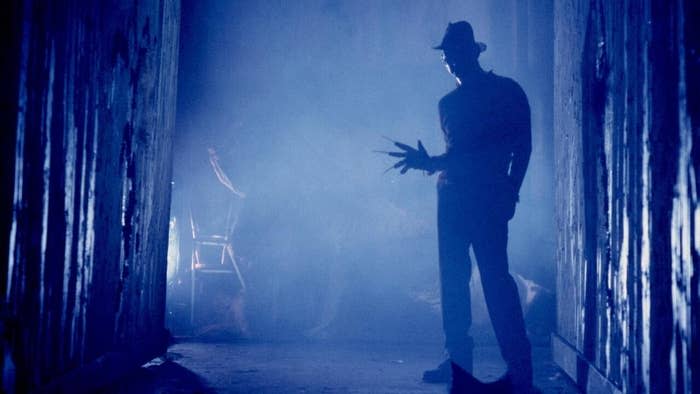 Freddy Krueger lurks in the shadows