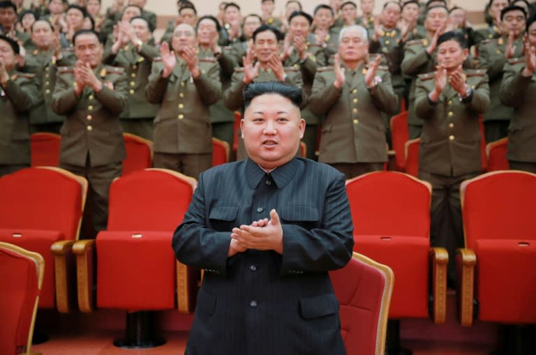 North Korean leader Kim Jong-Un (centre) has been in power since 2011