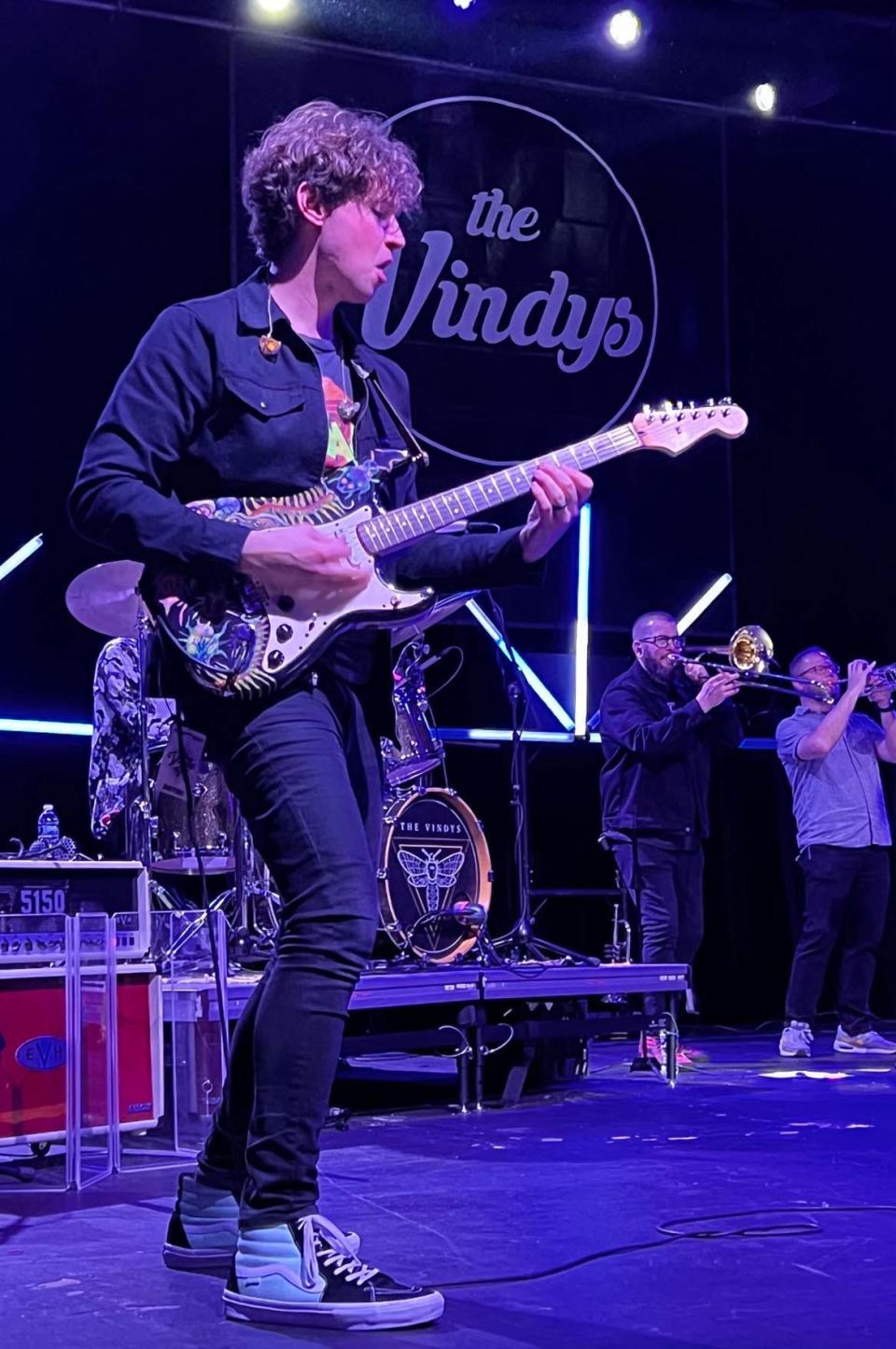 John Anthony, guitarist for The Vindys, performs on May 13 at Goodyear Theater in Akron. The Vindys, a Northeast Ohio-based band, will be performing on June 10 at the Stark Pride Festival in downtown Canton.