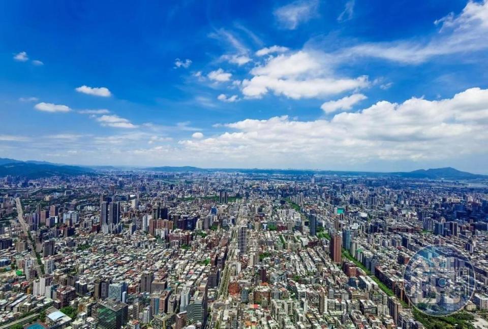 天氣好的時候可以眺望台北的市區風景。