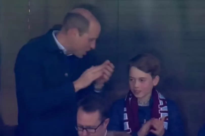 William and George were in the crowd at Villa Park