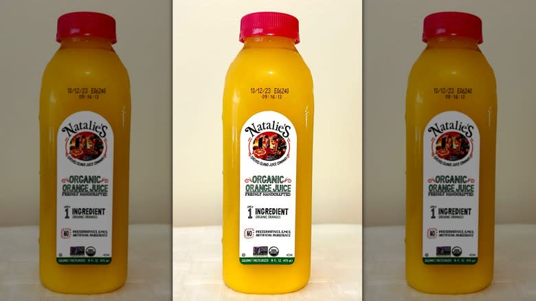 Bright yellow Organic Orange Juice