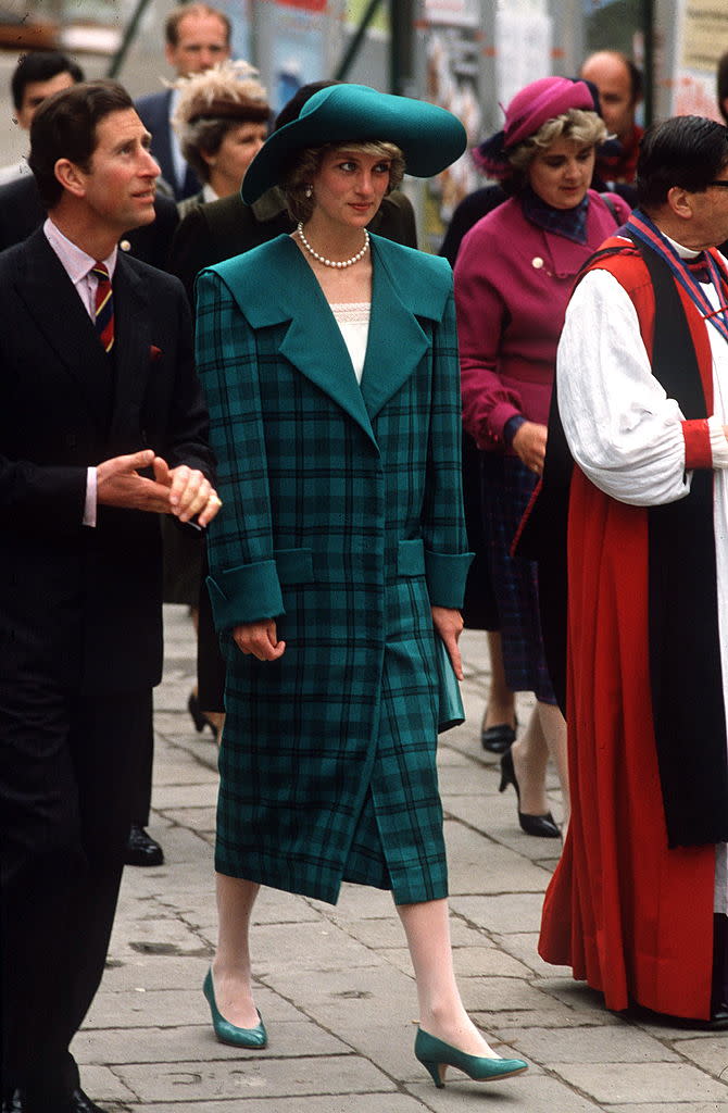 Prince Charles And Princess Diana In Venice. She Is Wearing A Coat Designed By Fashion Designers The Emanuels (Photo: Getty)