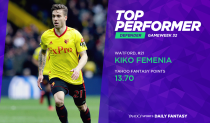 <p>Kiko Femenia scored with one of his two shots against Bournemouth. He chipped in defensively with a tackle and an interception while deployed ahead of Daryl Janmaat on the right wing. </p>